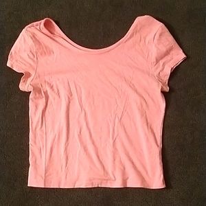 Womens size S authentic american heritage coral or light pink half shirt